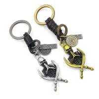 Zinc Alloy Key Clasp, with PU Leather, plated, Unisex 125mm 