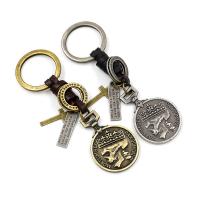 Zinc Alloy Key Clasp, with PU Leather, plated, Unisex 
