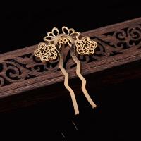 Hair Stick Findings, Brass, plated, DIY & for woman 