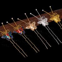 Hair Stick Findings, Zinc Alloy, plated, DIY & for woman 