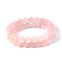 Quartz Bracelets, Rose Quartz, Round, polished, fashion jewelry & natural & for woman, pink, 8mm 