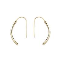 Sterling Silver Drop Earring, 925 Sterling Silver, gold color plated, for woman, 3.6mm 