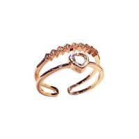 ラインス トーン真鍮指のリング, 銅, ファッションジュエリー & ライン石のある, 無色 売り手 パソコン