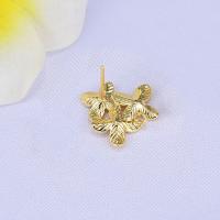 Brass Earring Drop Component, gold color plated, durable & DIY 