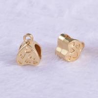 Perles de pendentif en cuivre, laiton, Placage de couleur d'or, durable & DIY Environ 5mm Vendu par sac