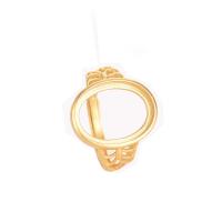 Латунная основа-гнездо для кольца, Латунь, плакирован золотом, Регулируемый & DIY & отверстие продается PC