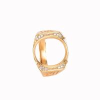Латунная основа-гнездо для кольца, Латунь, плакирован золотом, Регулируемый & DIY продается PC