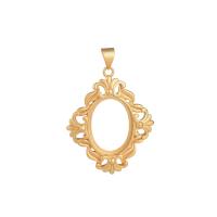 Brass Pendant Cabochon Setting, gold color plated, Adjustable & DIY Approx 15.74 Inch 