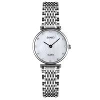 SKmei® Women Jewelry Watch, Zinc Alloy, with Glass & Stainless Steel, Japanese movement, stainless steel watch band clasp, plated, Life water resistant & for woman & with rhinestone 