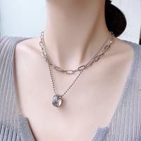 Multi слой ожерелье, цинковый сплав, ювелирные изделия моды & многослойный & Женский, 470mm, длина:18.50 дюймовый, продается Strand