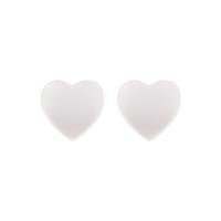 Белый оболочка Серьги, цинковый сплав, Сердце, ювелирные изделия моды & Женский, 18mm, продается Пара