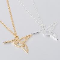 Stainless Steel Jewelry Necklace, Hummingbird, plated, fashion jewelry & for woman & hollow .7 Inch 