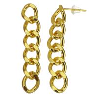 Brass Earring Drop Component, gold color plated, 39mm 