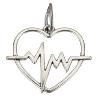 Подвеска- сердце из цинкового сплава, цинковый сплав, Сердце, Другое покрытие, отверстие отверстие:Приблизительно 7.5mm, продается PC