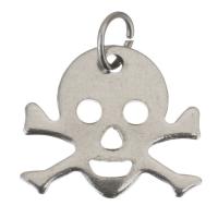 Stainless Steel Skull Pendant, plated Approx 3.5mm 