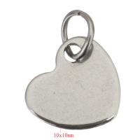 pendentifs de cœur en inox , acier inoxydable, coeur, Placage Environ 3.5mm, Vendu par PC