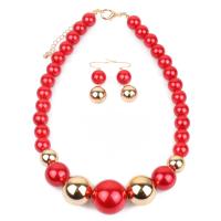 Jewelry Gift Sets, ABS Plastic, earring & necklace, fashion jewelry & for woman 540mm .25 Inch 
