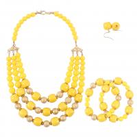 Jewelry Gift Sets, Plastic, bracelet & earring & necklace, three pieces & fashion jewelry & for woman 530mm .86 Inch 