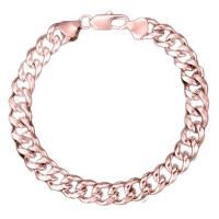 Brass Bracelets, fashion jewelry rose gold color, 210mm 