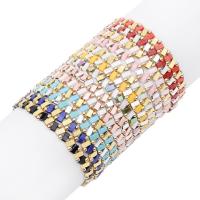 Glass Seed Beads Bracelets, TILA Beads, Donut, stoving varnish & fashion jewelry 5*3*180mm 