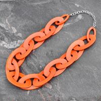 Acrylic Necklace, stoving varnish, fashion jewelry & for woman 35*65*530+100mm 