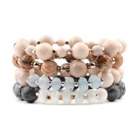 Gemstone Bracelets, Natural Stone, Round, plated, fashion jewelry & for woman 180*10.6mm 