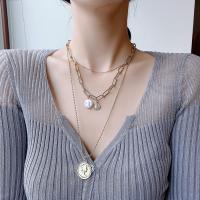 Multi слой ожерелье, цинковый сплав, с Пластиковая жемчужина, ювелирные изделия моды & Женский, 40+5cm,48+5cm,62+5cm, продается Strand