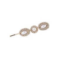 Hair Slide, Zinc Alloy, with Plastic Pearl, fashion jewelry & for woman 7.2cm,0.8/1.3cm,7.2cm,1.4cm 