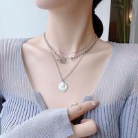 Fashion Multi Layer Necklace, Zinc Alloy, three layers & fashion jewelry & for woman 40cm 40.5+6.5cmuff0c43+6cm 