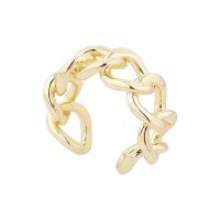 Brass Cuff Finger Ring, gold color plated, for woman, Inner Approx 24mm 