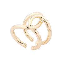 Brass Cuff Finger Ring, gold color plated, for woman, Inner Approx 23mm 