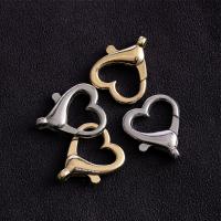 Zinc Alloy Lobster Clasp, Heart, plated & DIY 26*21.5mm 