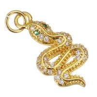 Cubic Zirconia Micro Pave Brass Pendant, plated, fashion jewelry & DIY & for woman & with cubic zirconia, golden Approx 3.5mm 