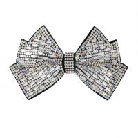 Hair Barrettes, Zinc Alloy, Bowknot, fashion jewelry & for woman & with cubic zirconia 