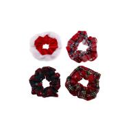 Hair Scrunchies, Cloth, handmade, 4 pieces & fashion jewelry, mixed colors 