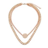 Fashion Multi Layer Necklace, Zinc Alloy, gold color plated, for woman .8 Inch 