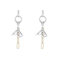Zinc Alloy Drop Earring, silver color plated, for woman 
