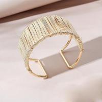 Zinc Alloy Cuff Bangle, gold color plated, for woman, Inner Approx 56mm 