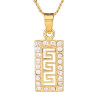 Cubic Zirconia Micro Pave Brass Pendant, with Cubic Zirconia, fashion jewelry, gold 