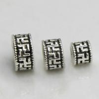 Zinc Alloy Spacer Beads, Column, plated, DIY silver color 