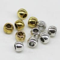 Zinc Alloy Large Hole Beads, Round, plated & DIY 