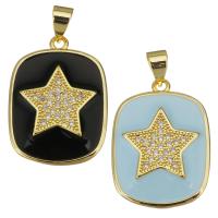 Cubic Zirconia Micro Pave Brass Pendant, plated, fashion jewelry & DIY & for woman & with cubic zirconia Approx 3.5mm 