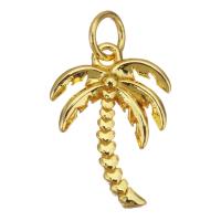 Brass Jewelry Pendants, Palm Tree, plated, fashion jewelry & DIY & for woman, golden Approx 3.5mm 
