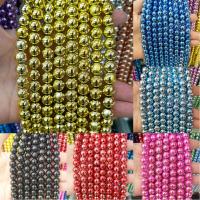 Non Magnetic Hematite Beads, Round, polished, natural & DIY & vacuum protective color  