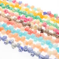 Carved Natural Coral Beads, Synthetic Coral, Flower, DIY  