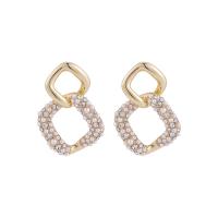 Zinc Alloy Rhinestone Drop Earring, fashion jewelry & for woman & with rhinestone 