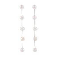 Freshwater Pearl Drop Earring, Zinc Alloy, with Freshwater Pearl, fashion jewelry & for woman, 100mm 