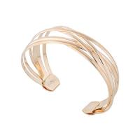 Zinc Alloy Cuff Bangle, gold color plated, for woman, Inner Approx 65mm 