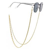 Messing Brillenkette, plattiert, Anti-Skidding & Glasmuster Design & unisex, goldfarben, 780mm, verkauft von setzen