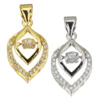 Cubic Zirconia Micro Pave Brass Pendant, plated, fashion jewelry & for woman & with cubic zirconia Approx 3.5mm 